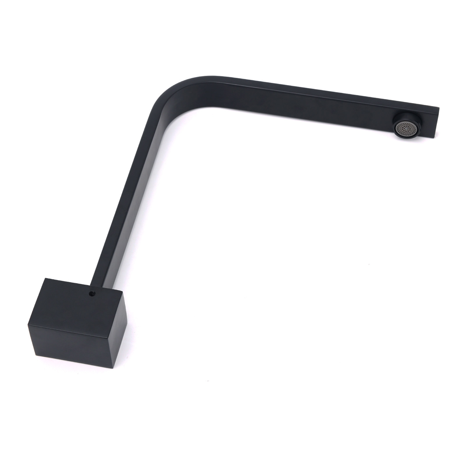 Black Gooseneck Arm High Rise Wall Mounted Bathtub Square Spout Water Outlet โ image 4