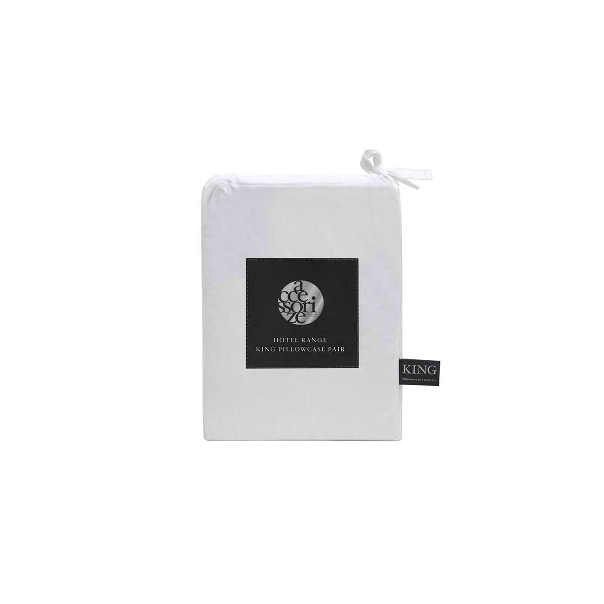 Accessorize Pair of White Hotel Deluxe Cotton King Pillowcases 50cm x 90cm โ image 3