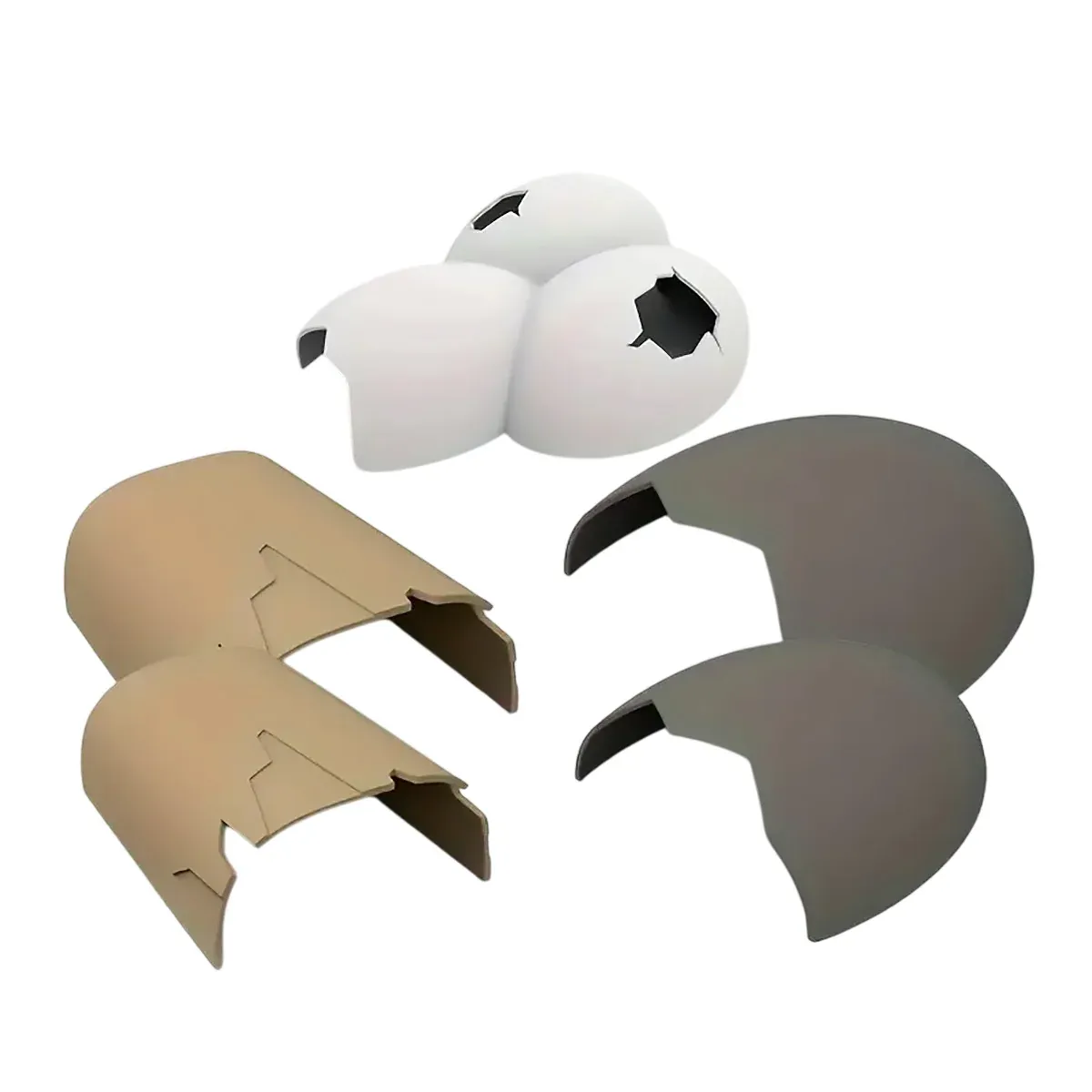 Reptile Hideout Plastic Cave Decorative Shelter for Lizard Snake Spider Habitat - Eggshell Set of 2 โ image 3