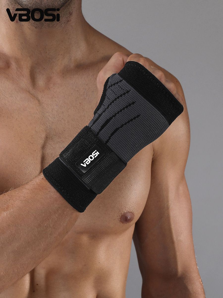 VBOSI Wrist Support Nylon Fitness Sports Protection Black (single pack) XL โ image 3
