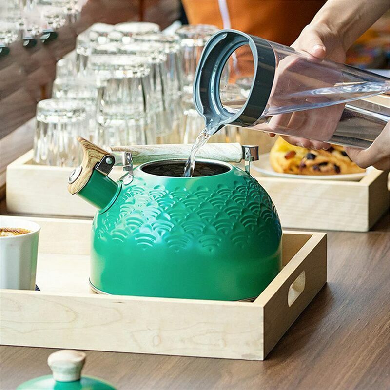 Kettle 2.5L Stainless Steel Whistling Kettle for Induction and Gas Stove Wood Stove — image 2