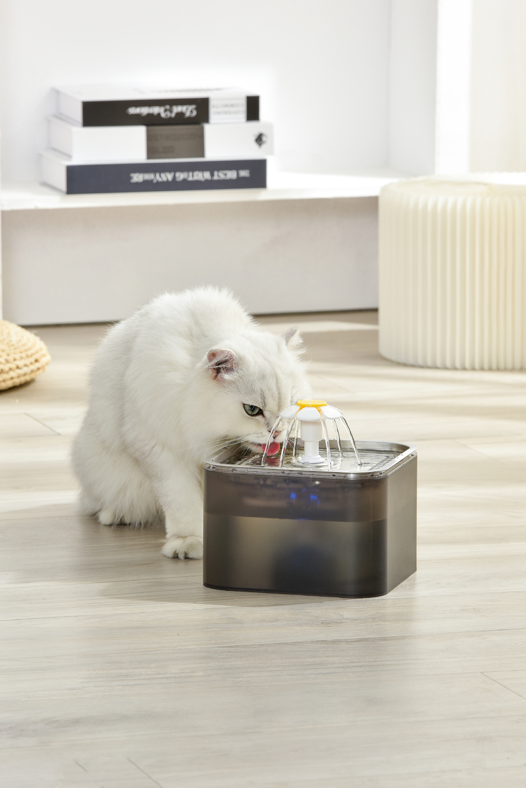 YES4PETS 3L Automatic Electric Pet Water Fountain Dog Cat Stainless Steel Feeder Bowl Dispenser Grey โ image 3