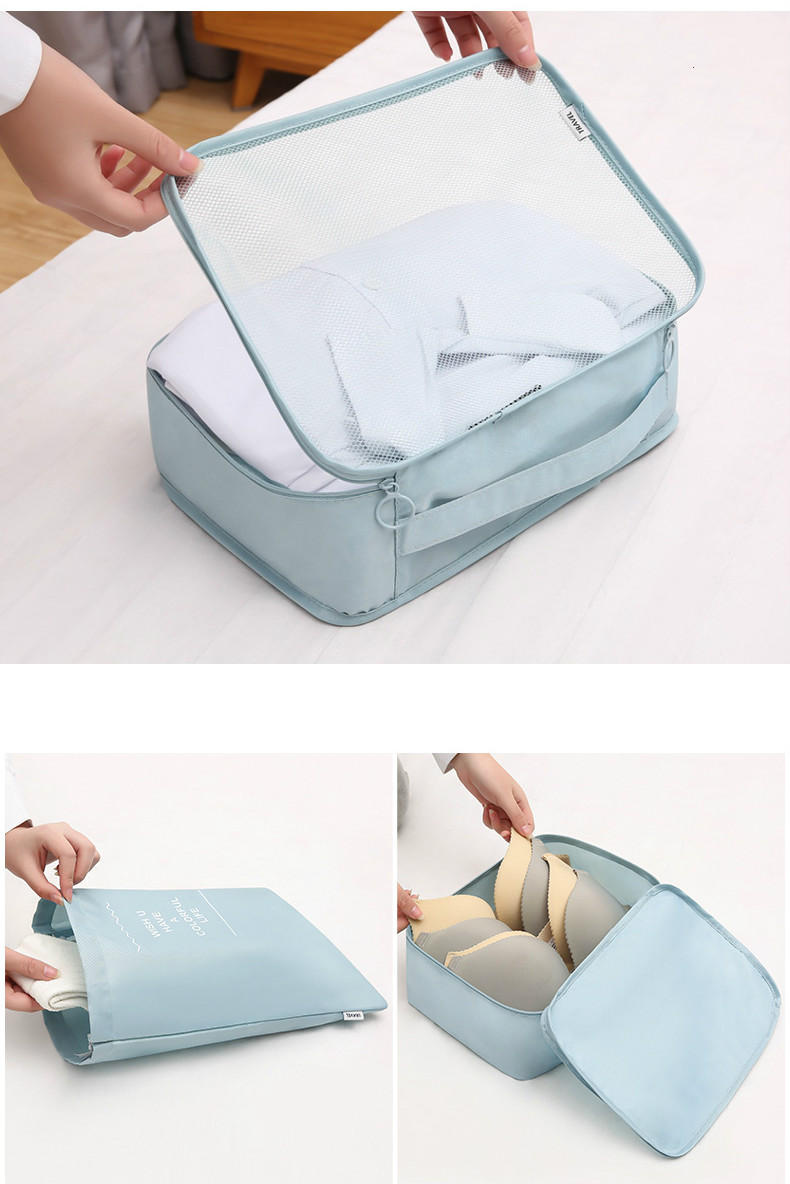 Navy Blue Travel Packing Cube Set - 7-Piece Luggage Organizer for Clothes, Toiletries, and Accessories โ image 5