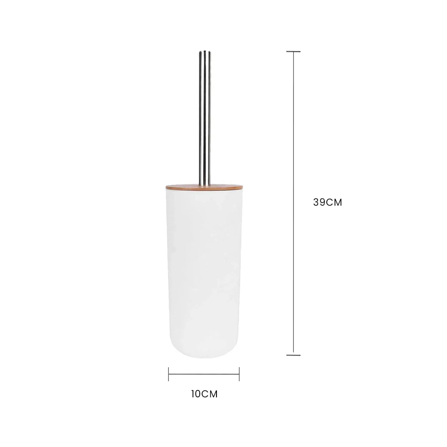 2 Pcs Bamboo-Lid Toilet Brush – Clevinger Collection, BPA-Free — image 4