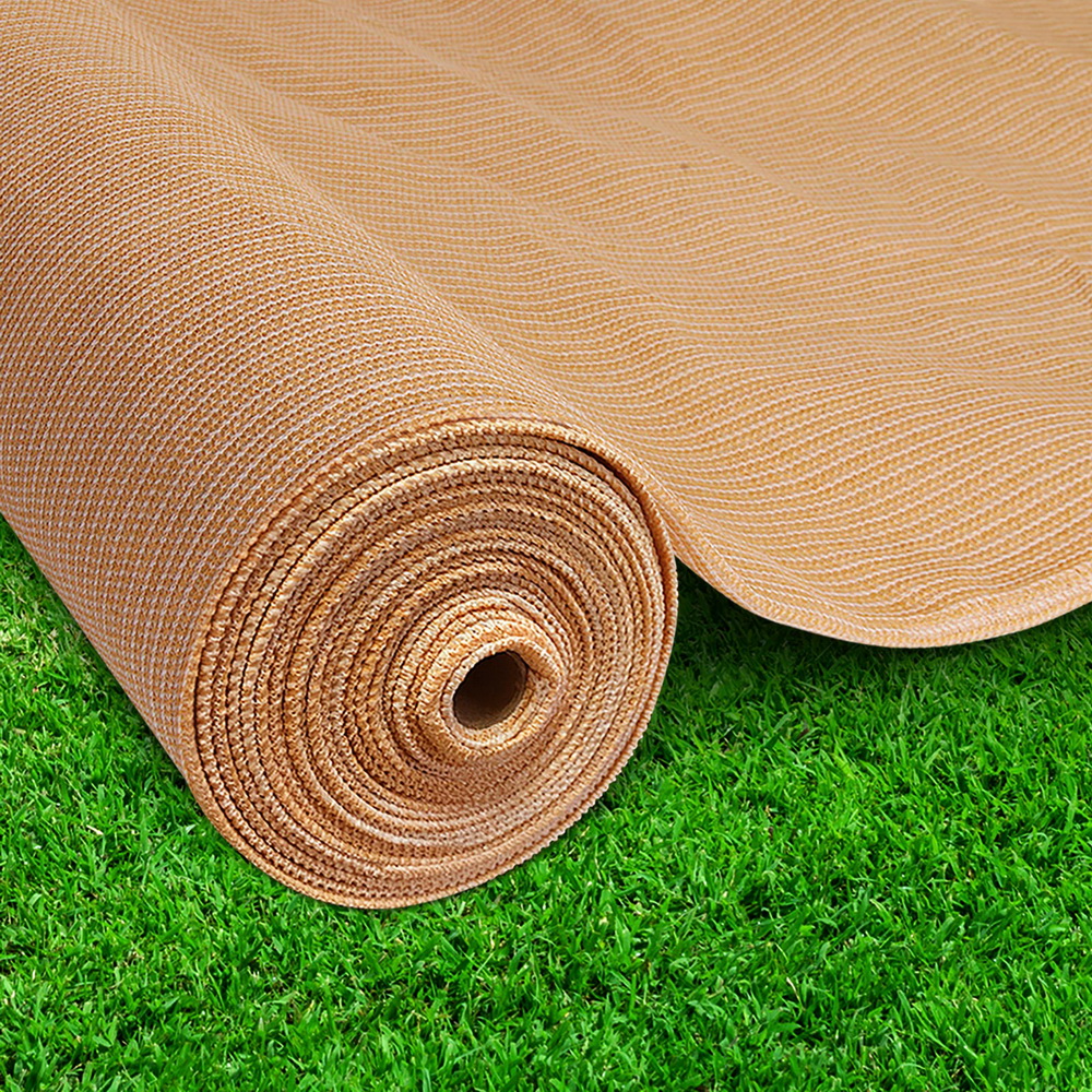 Instahut 90% Shade Cloth 3.66 × 20m Shadecloth Sail Heavy Duty Beige