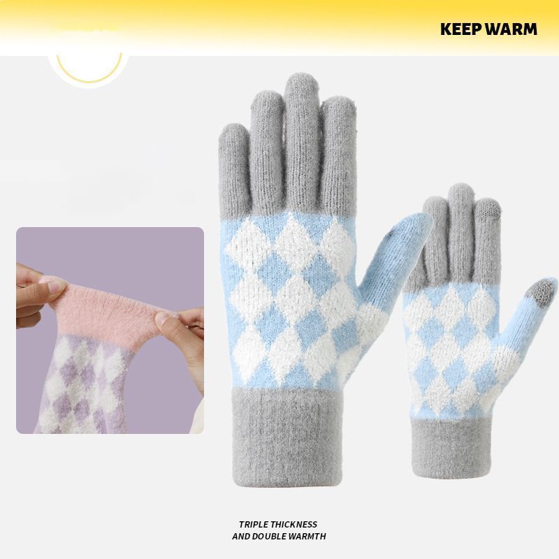 2Pcs Touchscreen Knitted Gloves Black โ image 6