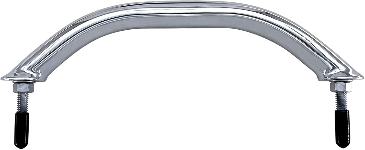 2PCS Boat 316 Stainless Steel 8-3/4'' Polished Grab Handle Oval Tube Bar Handrail for Marine Yacht RV — image 5