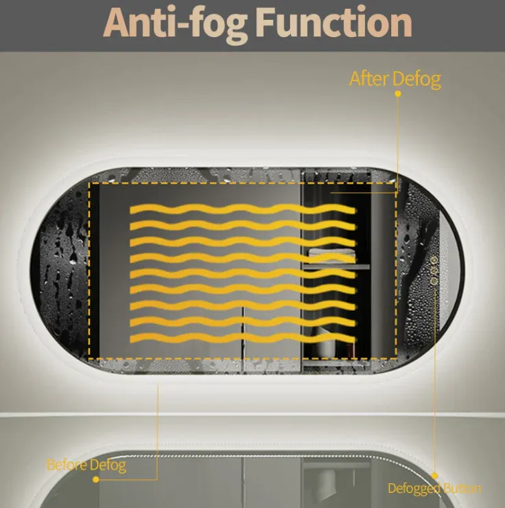Interior Ave - 60 x 120cm Oval Frameless LED Bathroom Mirror โ image 5