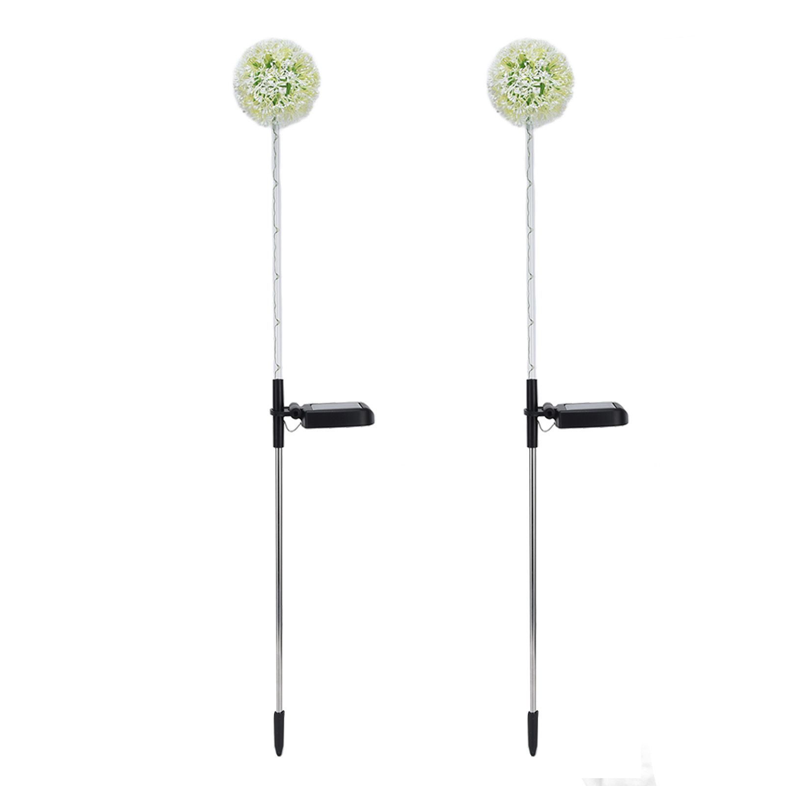2set Solar Dandelions Garden Lights 6LED Colorful Outdoor Lawn Lamp for Patio Yard Balcony6LED White(2pcs) — image 3