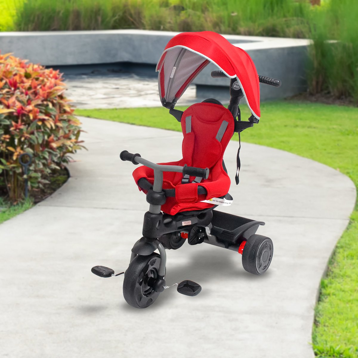Veebee Explorer 3-stage Kids Trike With Canopy - Red โ image 6