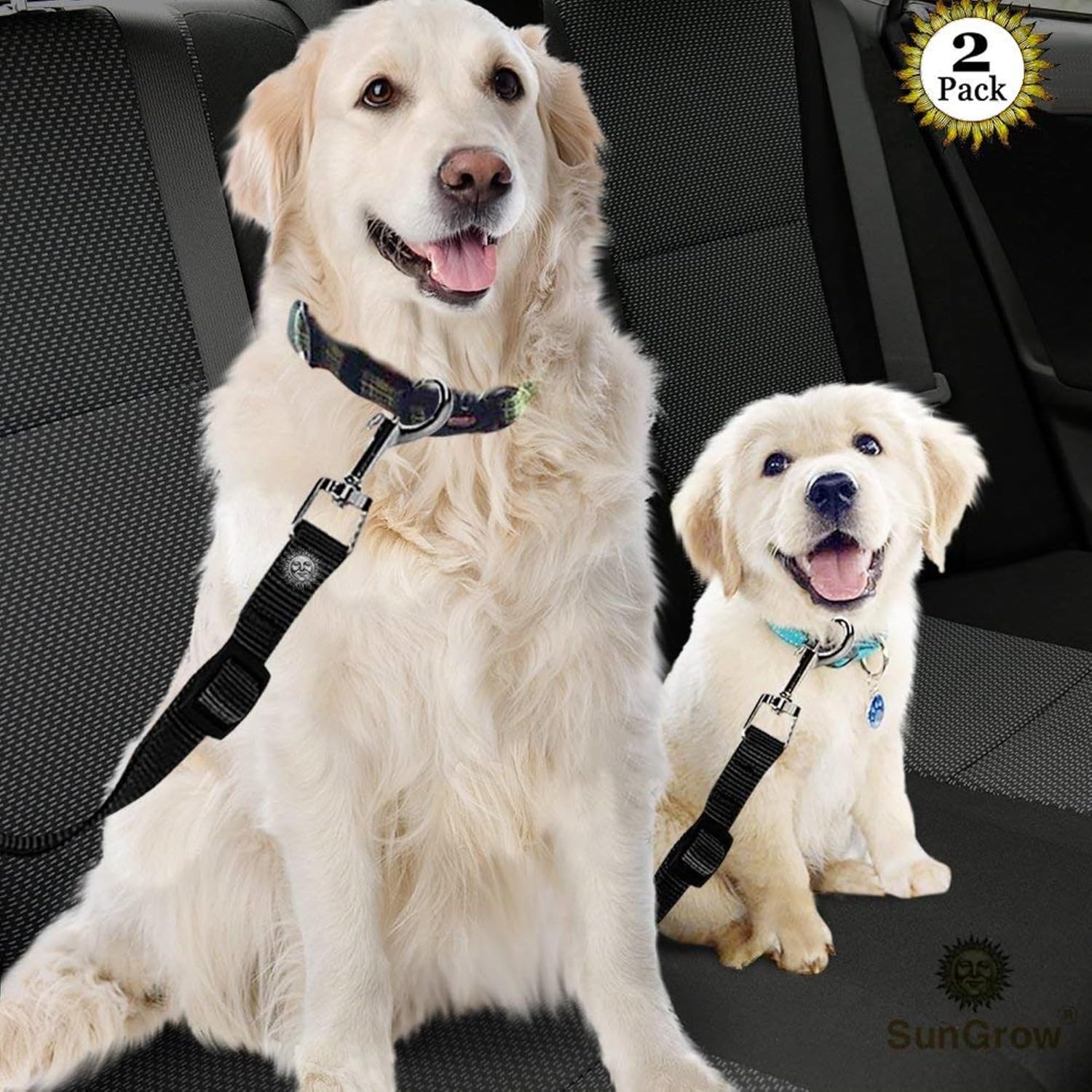 Dog Seat Belt for Car, Adjustable Nylon Pet Seatbelt, Supports All Cars, Dog Car Leash Seat Belt, Seatbelt for Dogs, Cats & Ferrets Travel Harness β image 2