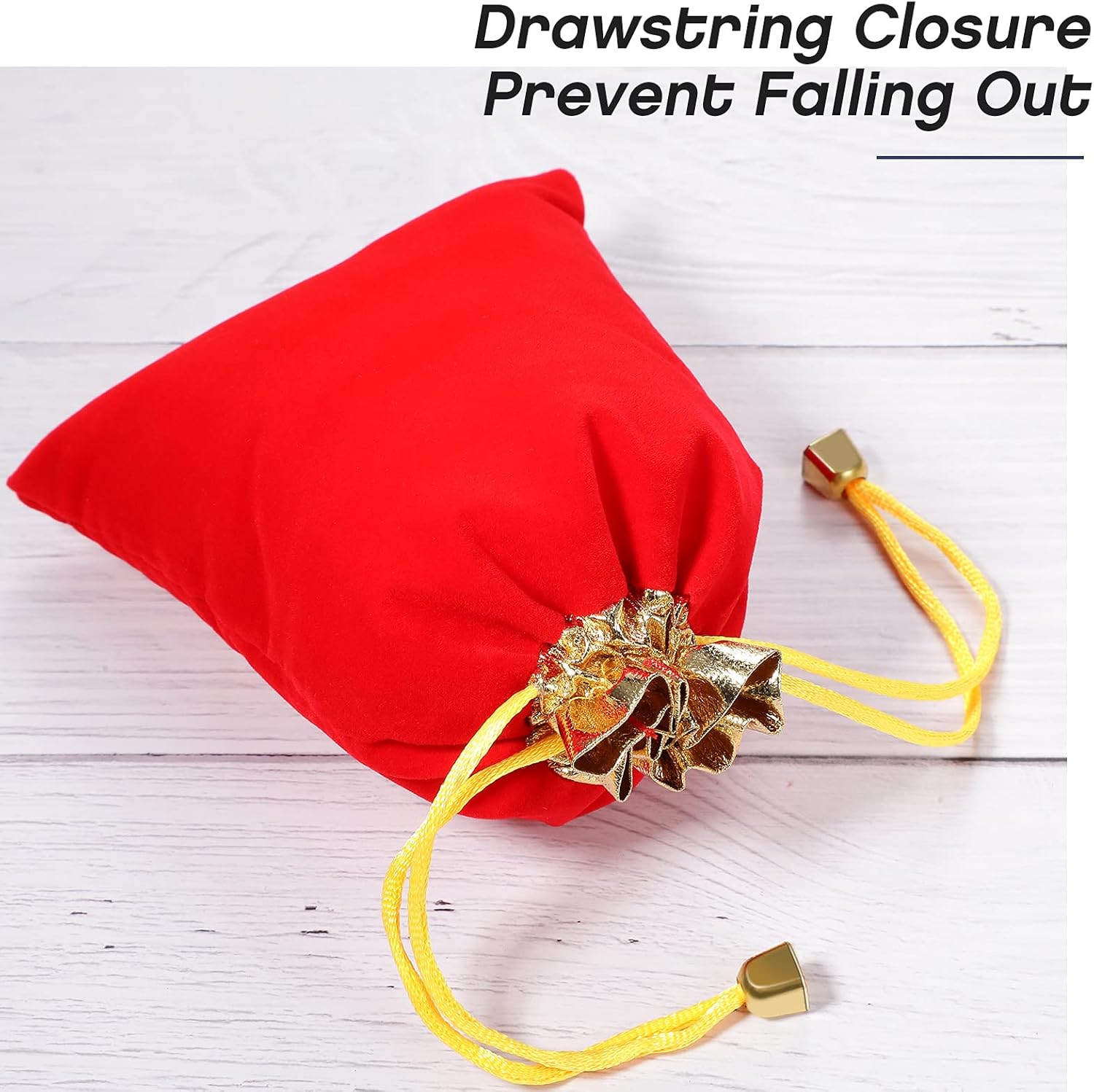 50 Pieces Velvet Bags Soft Jewelry Pouch with Drawstrings Velour Packaging Drawstring Present Bag for Candy Wedding Party Birthday Christmas Thanksgiving, 4.7 — image 3