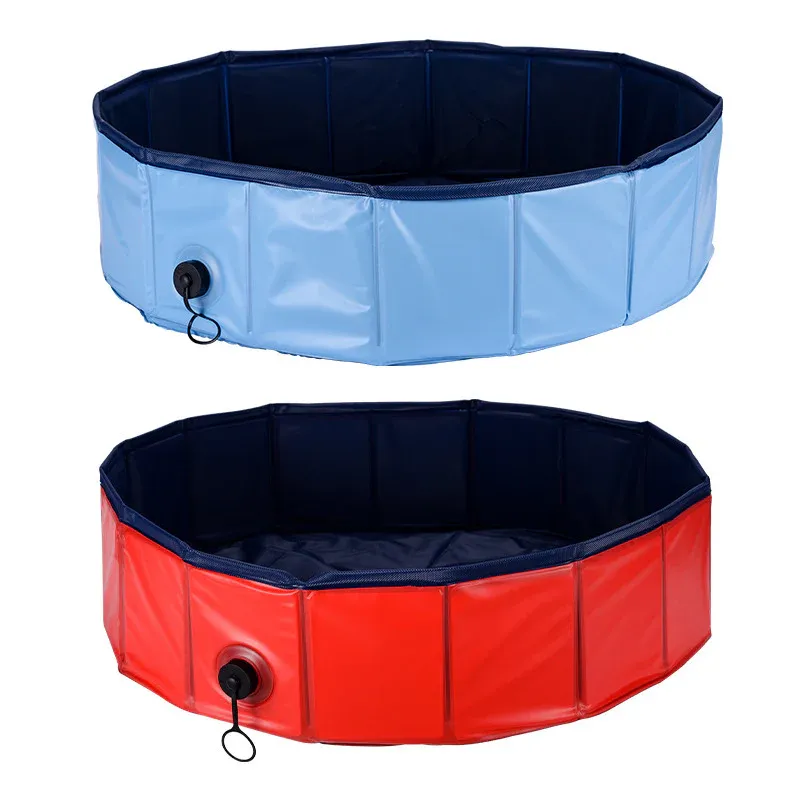 Foldable Dog Pet Pool Bathtub, Gray, S — image 2