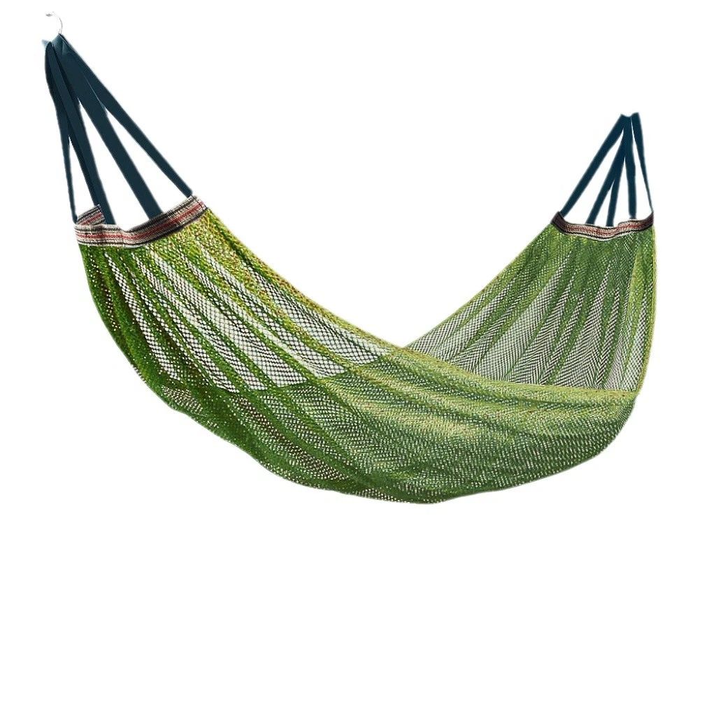 Travel Hammock, Camping Hammock, Outdoor Sport Hammock Army Green Net Mesh Bed with for Garden Beach Camping Hunting Hiking Traveling (green 260*130) — image 3