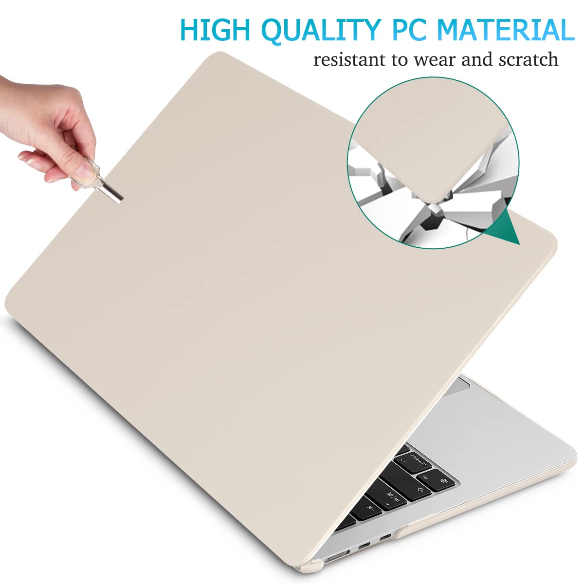 15 inch Air 2023 MacBook Air Matte Case A2941 M2 Chip Hard Shell Case Keyboard Cover Grey โ image 4