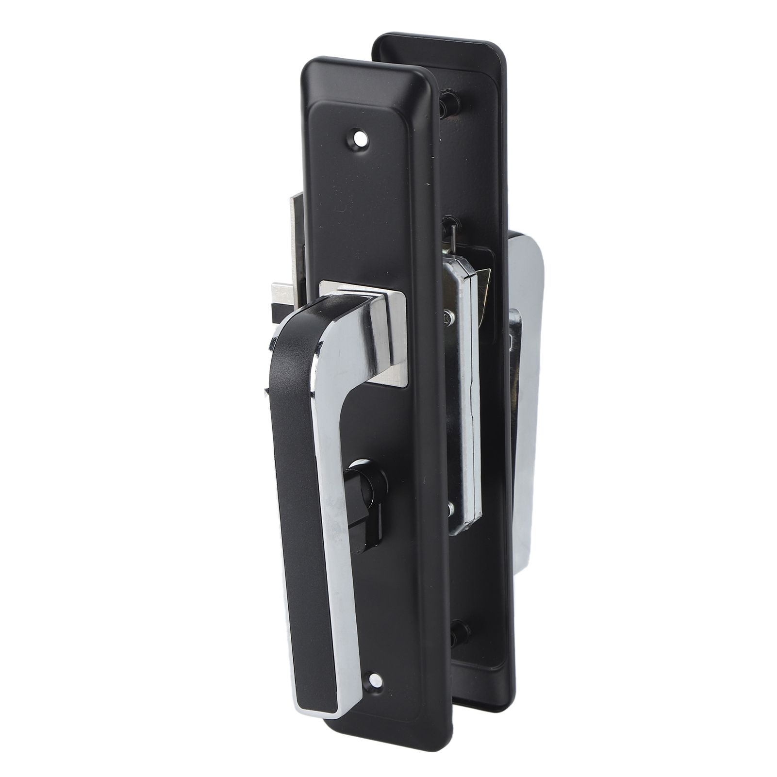 Privacy Bathroom Lever Lock Set Low Noise Door Lever Lockset Bedroom Door Handle Security Door Lever with Lock Black โ image 2