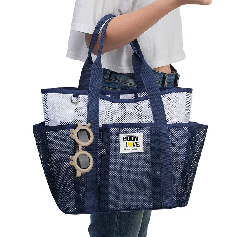 Large Mesh Beach Tote Bag, Beach Travel, Pool Gym, Hold Towel Swimwear Toiletries — image 4