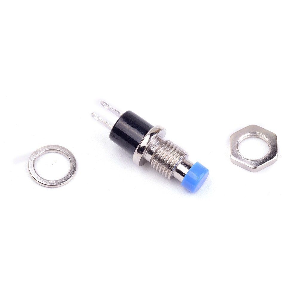 3Pcs Self-Locking SPST Latching Type Dash ON/Off Push Button Switch AC 250V/3A 3 Colors 2 Pins SPST Momentary — image 5