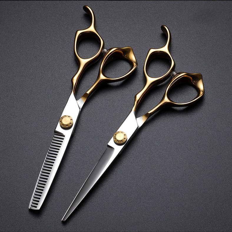Hair Cutting Scissors, 6.0 Inch Hair Scissors Professional Hairdressing Scissors Cutting Thinning Set Shears Hair Cutting (2pcs) โ image 3