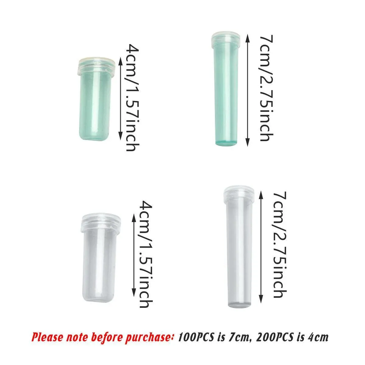 100/200PCS Flower Fresh Keeping Tube Floral Bouquet Nutrition Water Care Supply - 1.8*4cm - Transparent 200PCS โ image 4