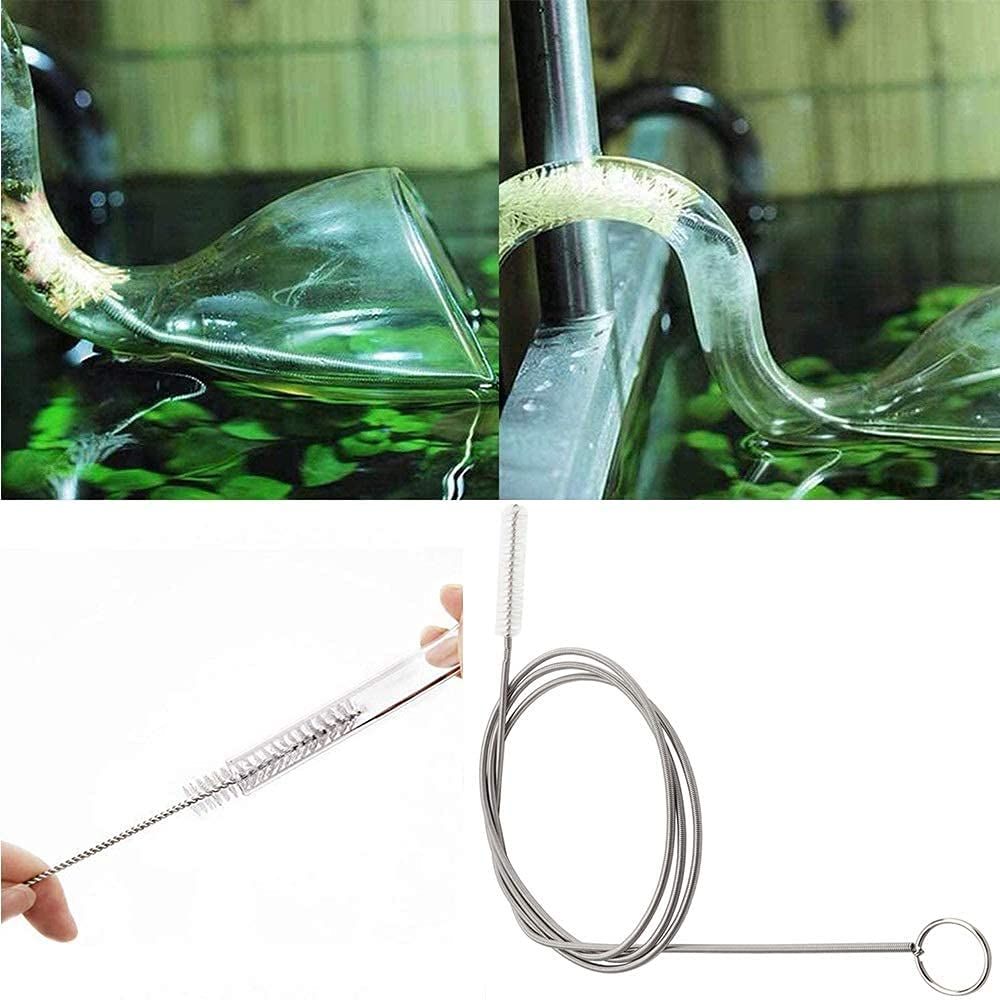 2 pcs Extra Long Pipe Tube Cleaner Fridge Drain Pipe Dredging Tool Flexible Drain Brush Skinny Tube Spiral Cleaning Brush — image 2