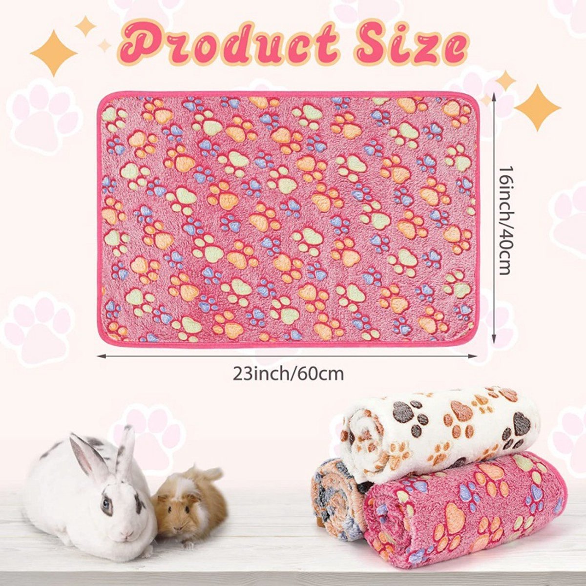 Pet Blankets - Washable 3-Pack Pet Cage Blankets - For Small Animals โ image 3