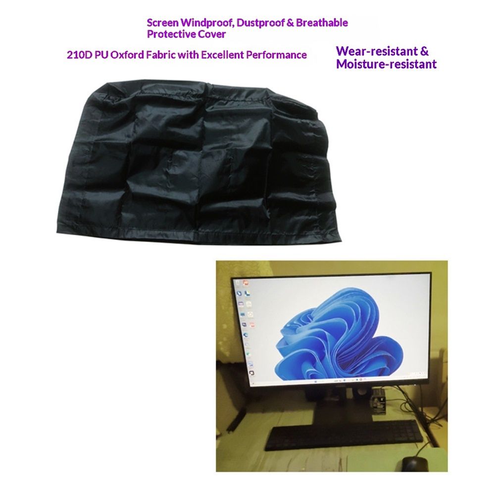 Flexible cloth computer dust cover for computer monitors and most brands of in-room flat screen TVS (71 × 46 × 10cm) — image 5