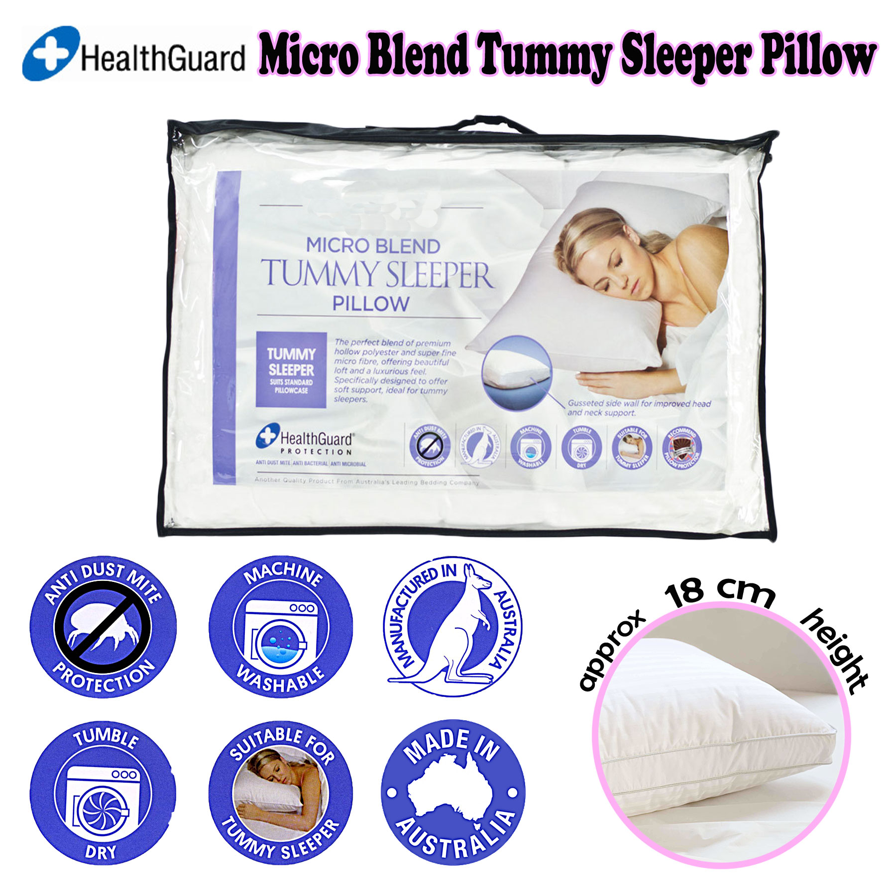 Easyrest Micro Blend Tummy Sleeper Pillow โ image 2