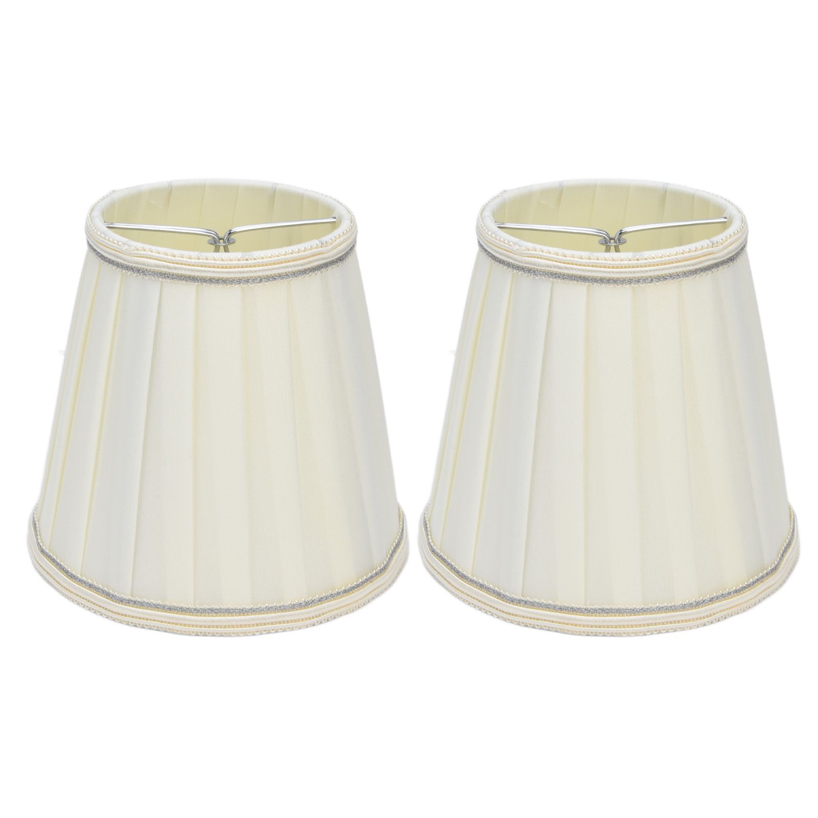 2 Pcs Double Small Lamp Shade Clip On Bulb Comfortable Material Barrel Fabric Lampshade for Table Chandelier Wall LampPX33 โ image 4