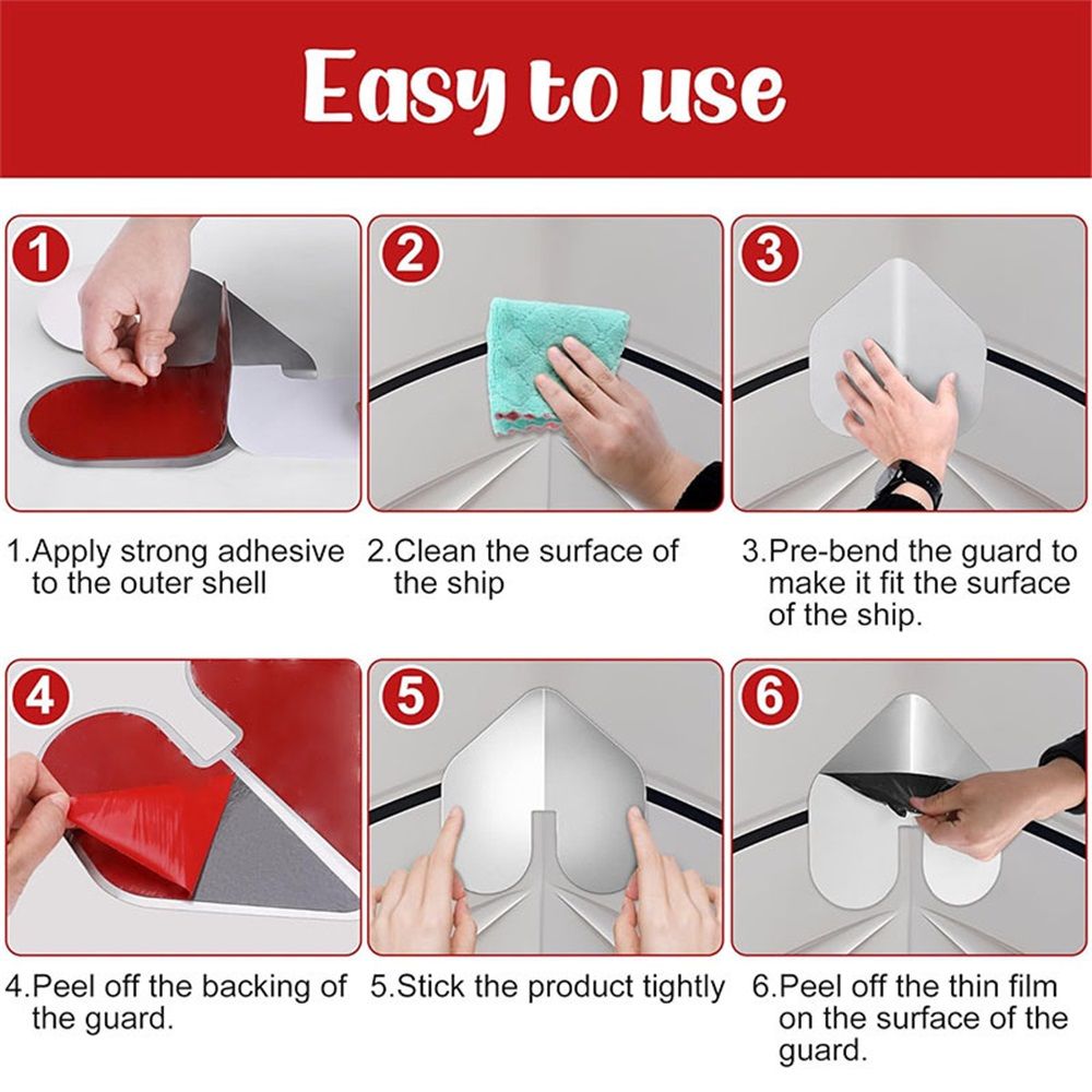 2 Pcs Bow Guard for Boats- Stainless Steel Boat Bow Protector Notched- Bow Keel Guard with Adhesive for Protection Boats Ships from Wear and Scratches โ image 3