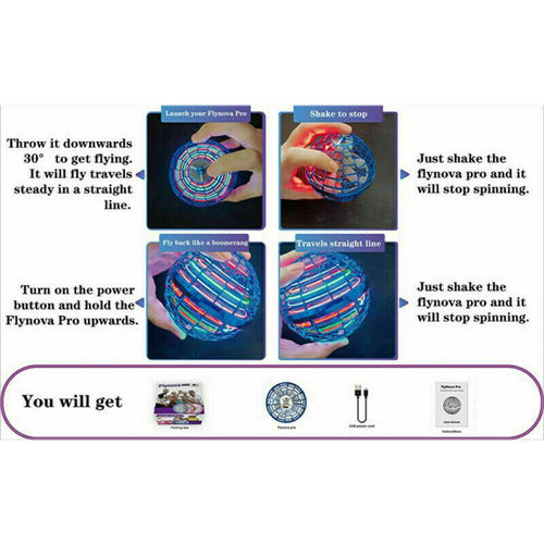 Flying Ball UFO Toy Flynova Pro Spinner Hand Mini Drone Helicopter Hover Gift โ image 5