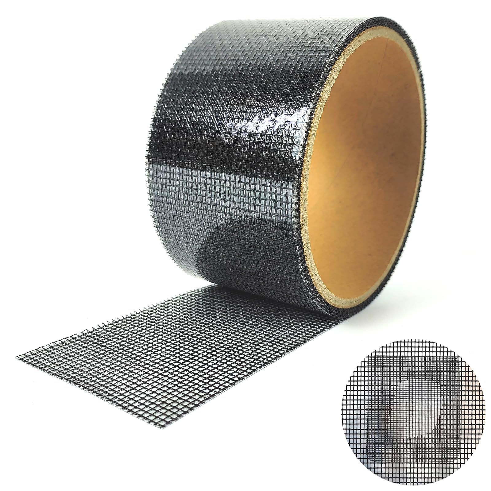 Window Screen Repair Tape, 2 Inches x Length 6.6 Ft (5cm x 2m), 3-Layer Strong Adhesive Window Screen Mesh Patch, Repair for Black — image 4