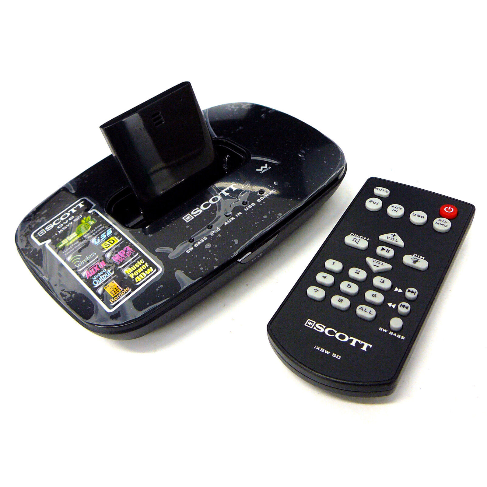 Scott 2.4Ghz Wireless OVE Speaker System USB SD Bluetooth 20w RMS — image 4