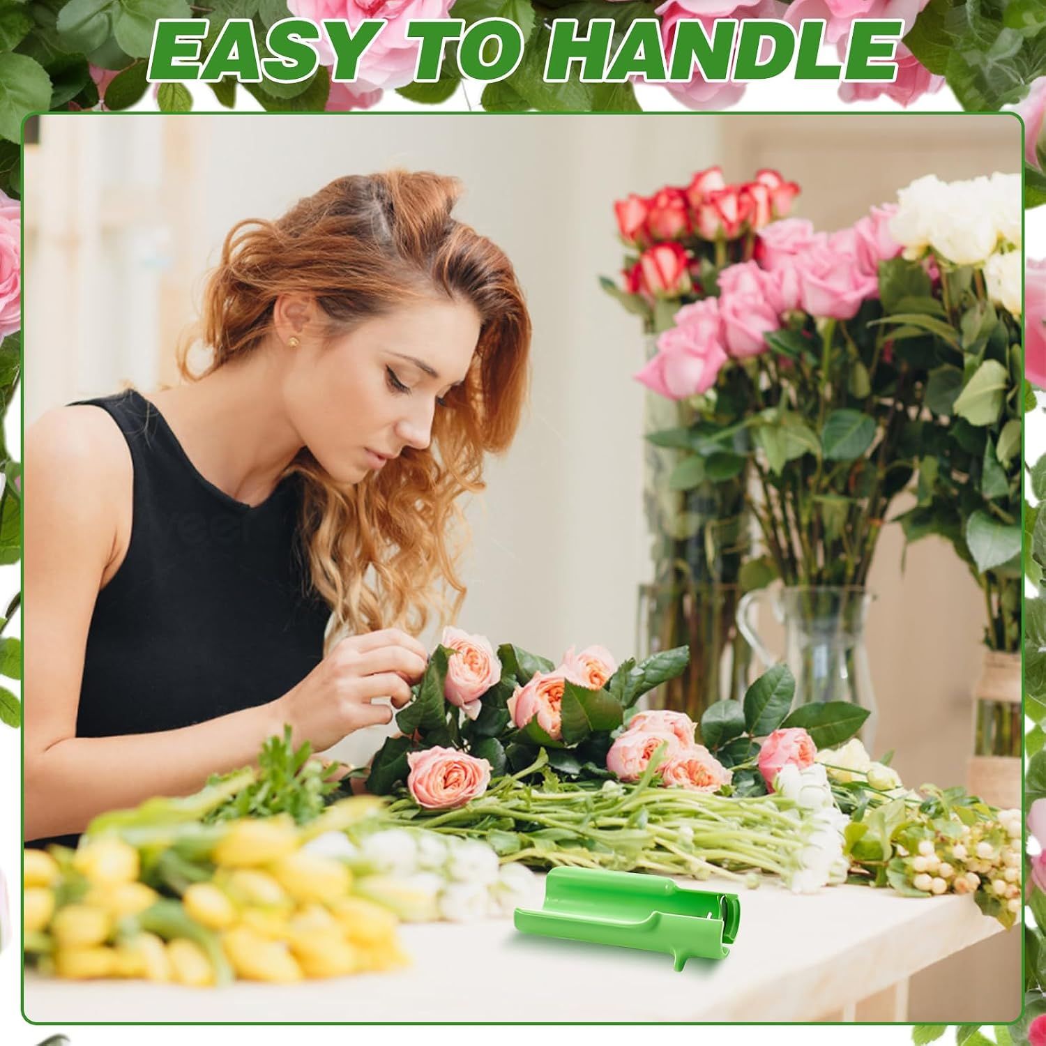 Green Rose Thorn Stripper Tool, Flower Stem Cleaner and Leaf Remover for Floral Arrangements, Gardening, Home Use and Professional Florists โ image 6