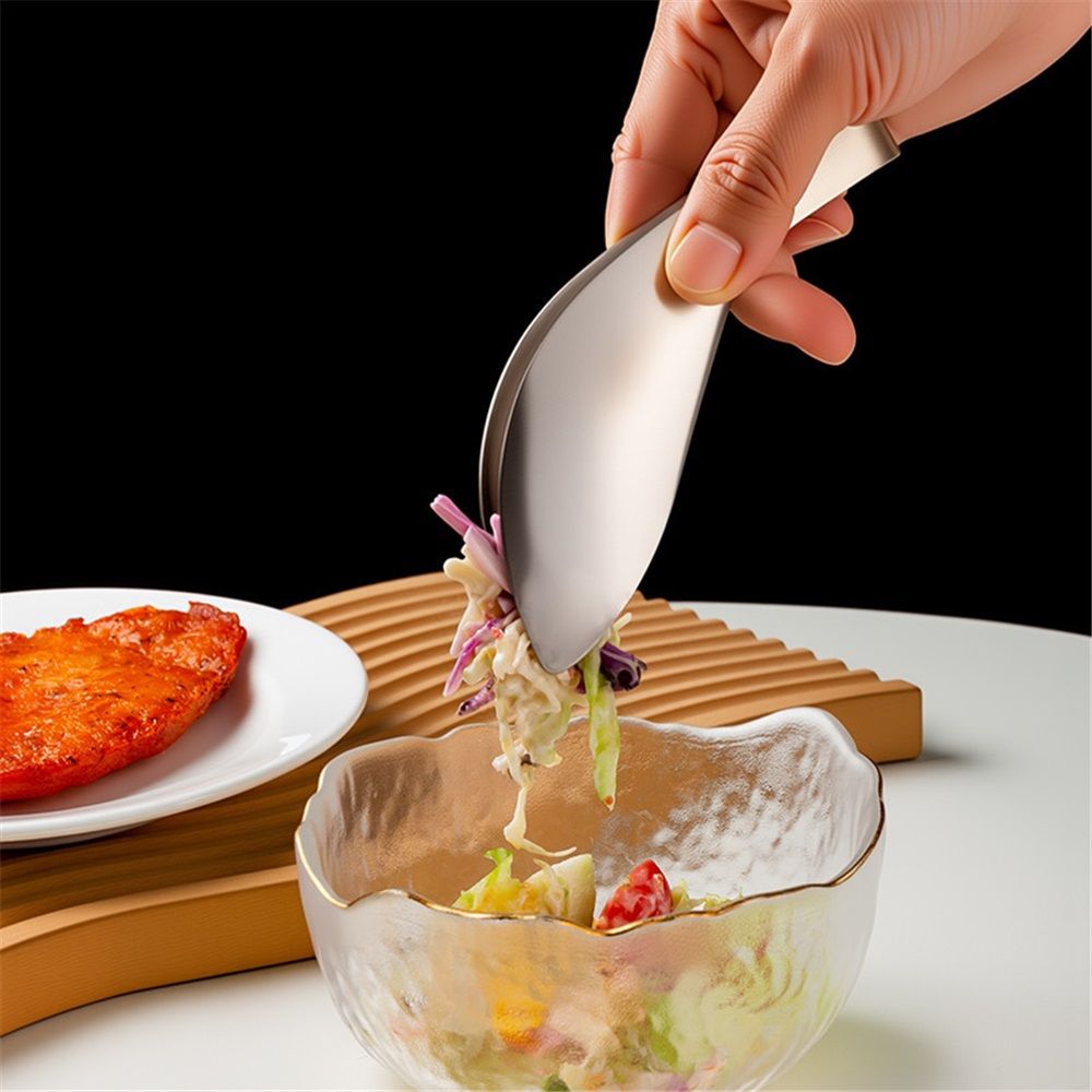 Silver, Buffet Tongs, Stainless Steel Food Tong Serving Tong, Cooking Serving Tongs, Catering Chef Food Salad BBQ Serving Utensils โ image 2