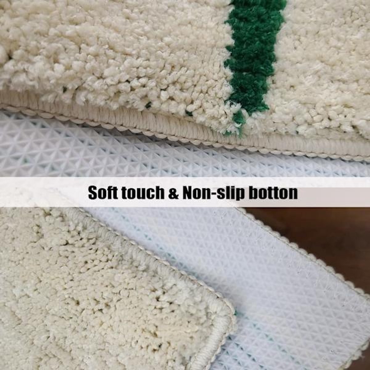 Non-slip bath mat - Indoor/outdoor living room - kitchen - bedroom non-slip - bath mat - soft and absorbent bath mat (40 × 60cm) — image 3