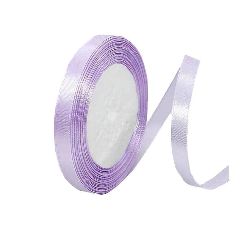 10mm Width Satin Hair Ribbon Wedding Party Decoration Gift Banquet 3m - Violet