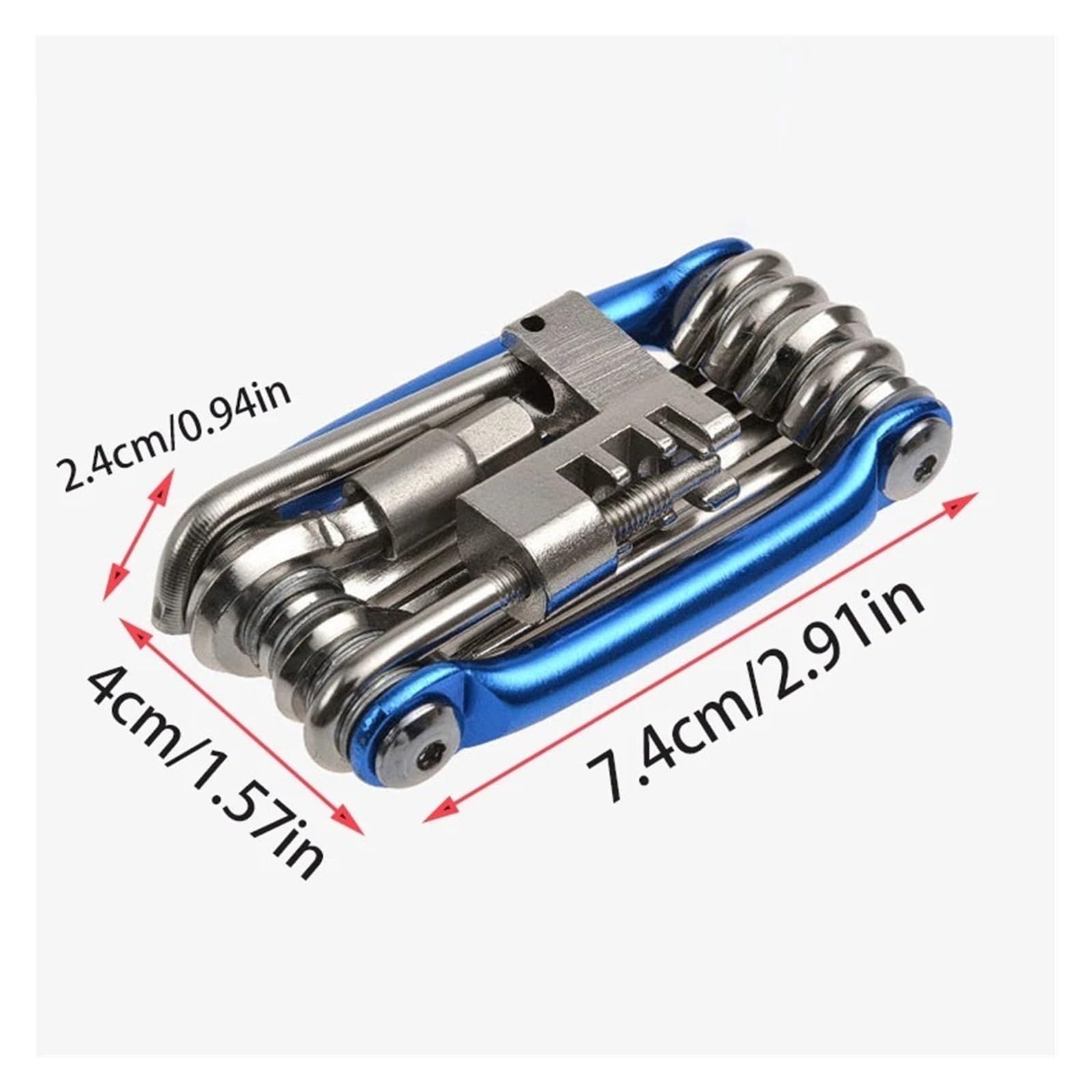 Bike Multitool - Bike Tool Kit -11 In 1 Lightweight Stainless Steel Bicycle Multi tool - with Chain Clamps, Firm Wrench, Screwdriver, Straight Screwdriver, Hex โ image 5
