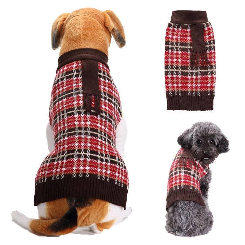Dog Sweater Acrylic Knit Christmas Chao Brand Flag XL Size: XL; Neck (cm): 38-44; Bust (cm): 50-58; Back length (cm): 36-40; Recommended pet weight (kg): 10.0 โ image 4