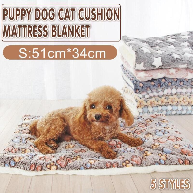 S Size Puppy Dog Cat Cushion Mattress Blanket Bed Soft Warm Pet Pad Winter Kennel House - Pink Bear โ image 2