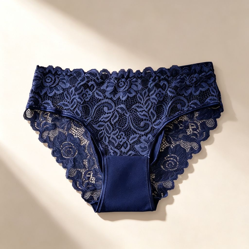 Navy Blue Hollow Out Lace Panties 4 Pack Size XL | Halloween Classy…