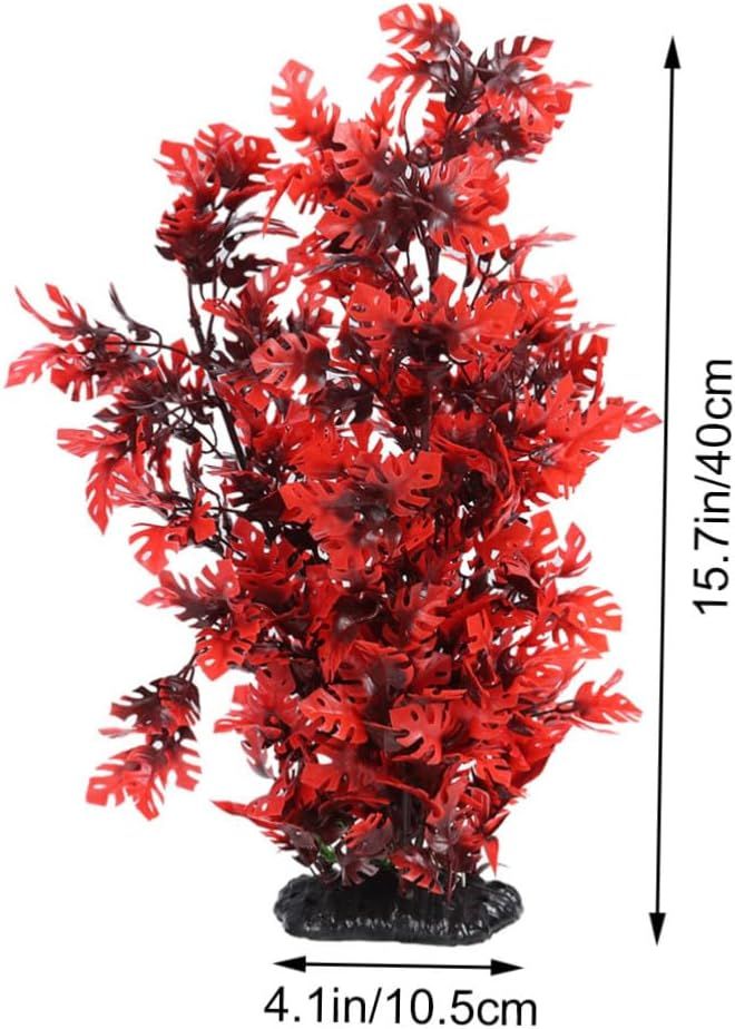 Silk Aquarium Plants Artificial Seaweed Model Tall Aquarium Plants Plant Aquarium Decorations Red Leaves Aquarium Decor โ image 4