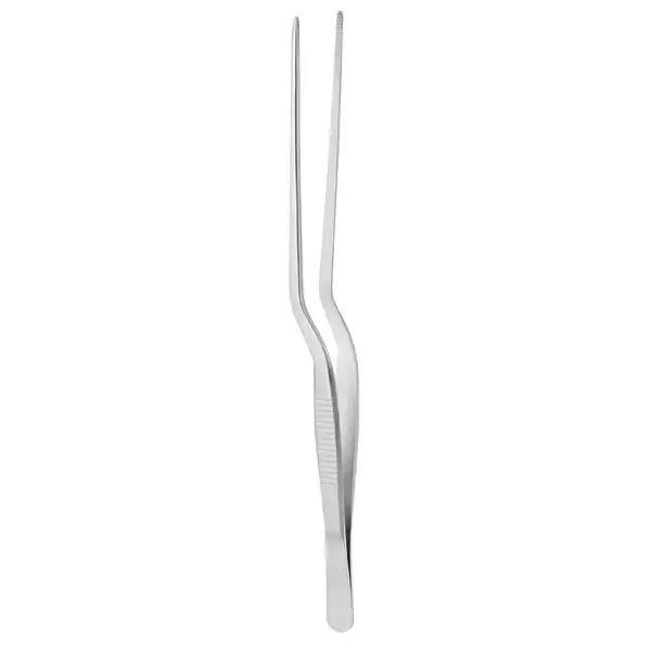 10 Pack Stainless Steel BBQ Food Tongs, Slim Serving Tweezers for Grilling, Cooking, Buffets and Food Preparation, Silver, 20 cm — image 4