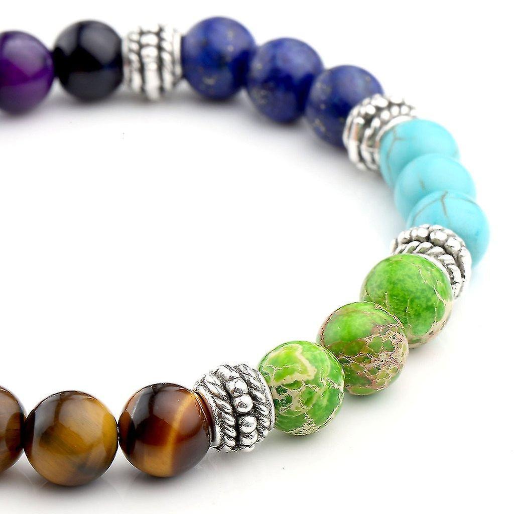 7 Chakra Crystals Gemstones Healing Beads Bracelet Women Natural Stone Yoga Reiki Balancing Mala Meditation Beaded โ image 3