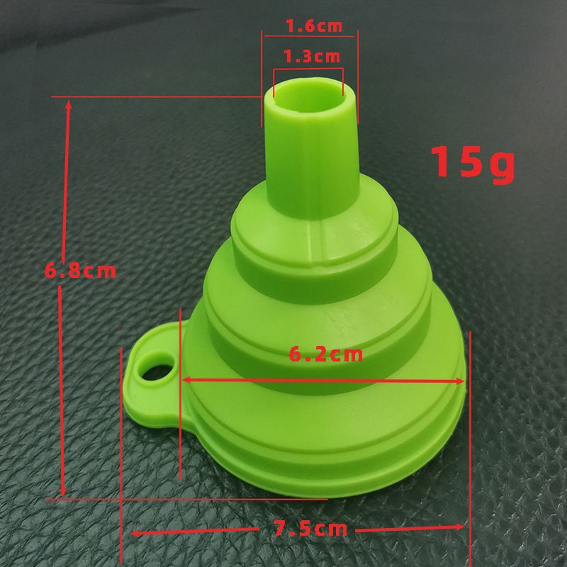 3 Pcs Silicone Collapsible Funnel, Funnels for Kitchen Use Filling Bottles, Food Grade Foldable Kitchen Funnels — image 2