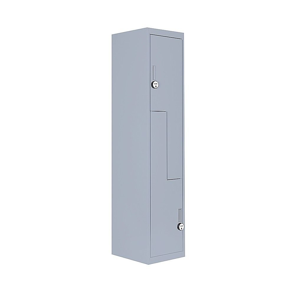 Grey Two-Door L-shaped Office Gym Shed Storage Lockers — image 5