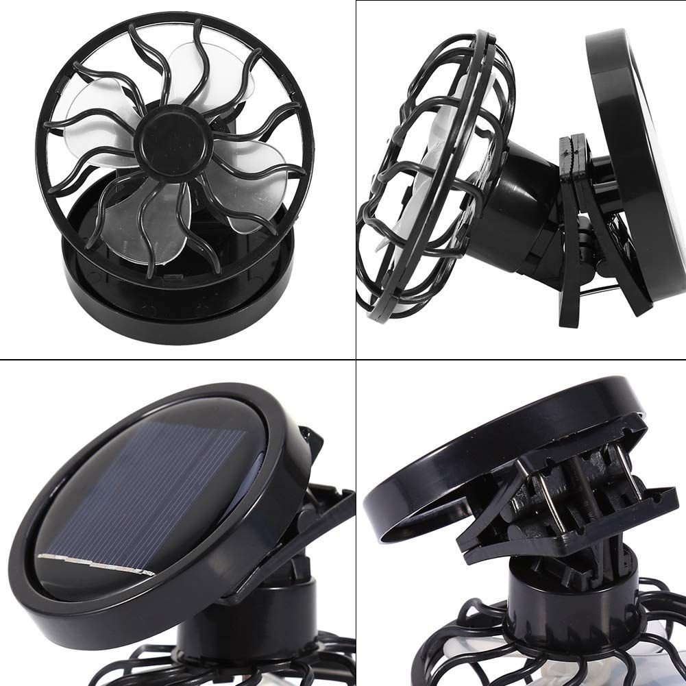 Electric Mini Solar Fan, Air Conditioner Cooling Cell Fan, Clip on Visor or Held by Hand, only Works in the Direct Sun — image 5