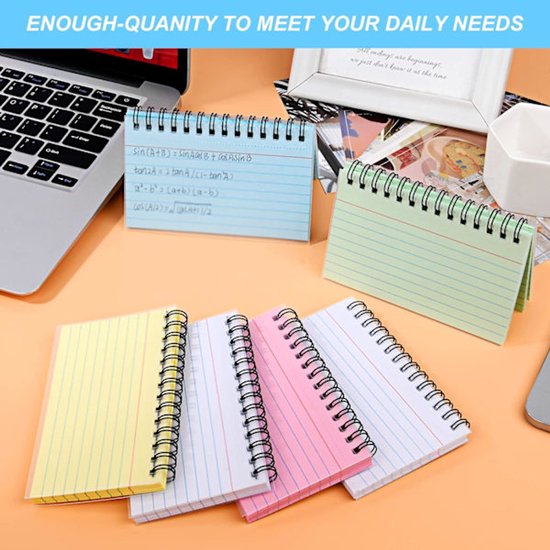 Color Notebooks - American Notepads - Index Card Notebooks - Vocabulary Books - Small Books - 6-Pack โ image 2