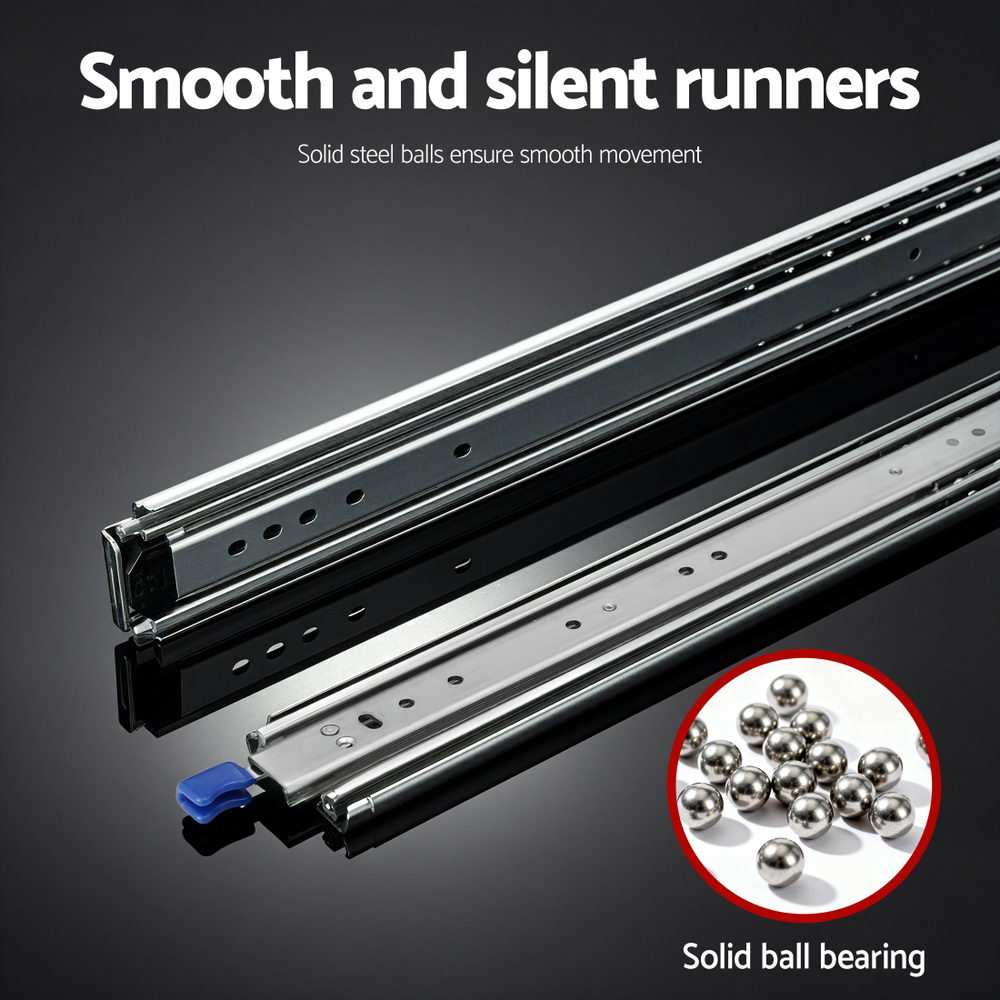 Giantz 2x Drawer Slides Full Extension Locking 227kg 1804-3608mm Length — image 6