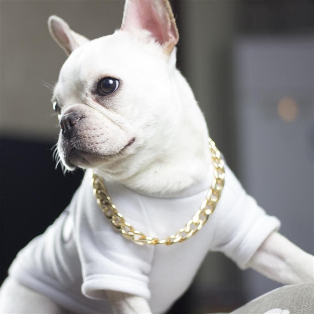 Dog Chain Pet Dog Metal Gold Collar Necklace Pet Jewelry Accessories for Four Seasons — image 4